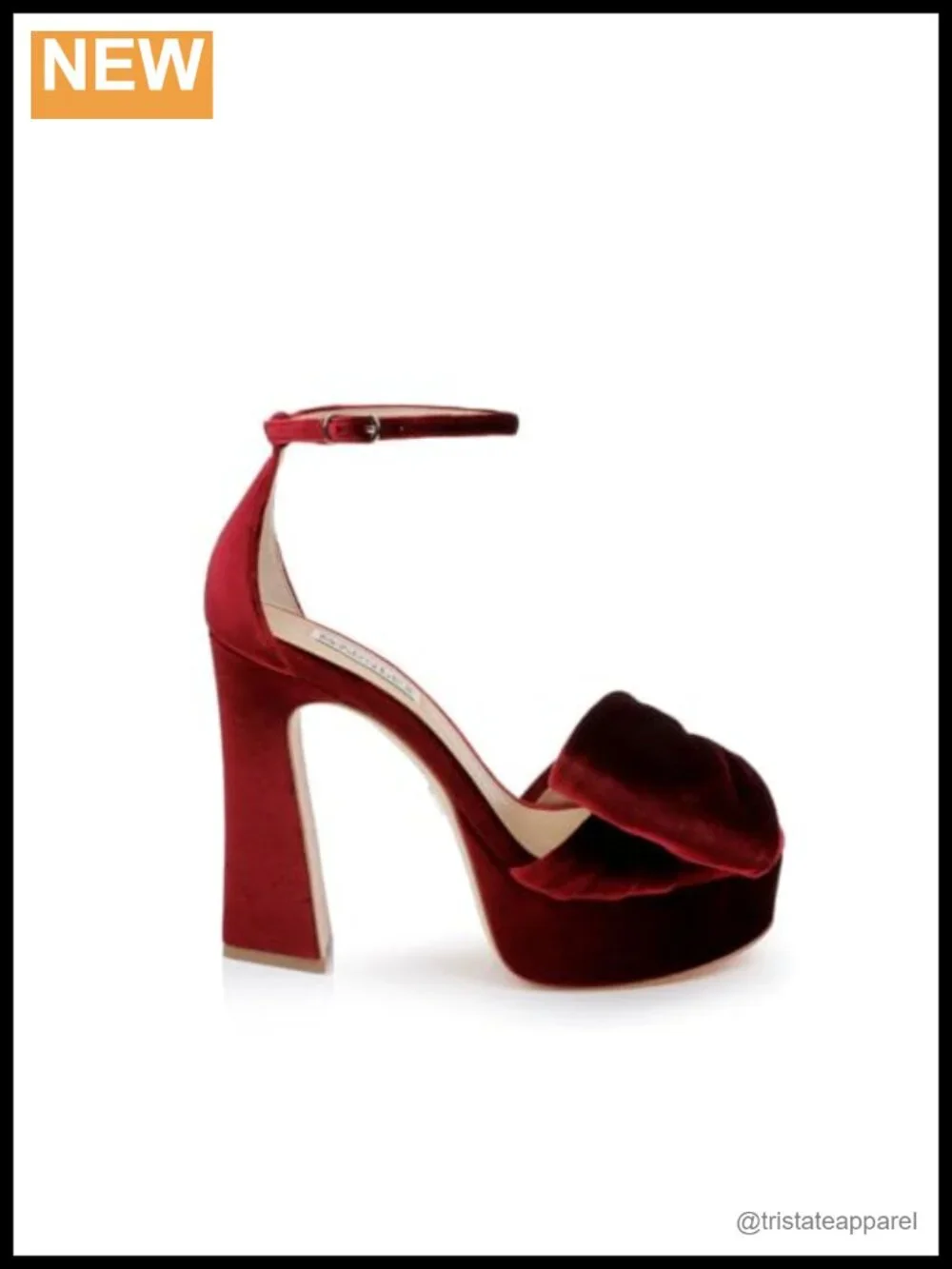 Platform Block Heel Sandals Leather Lining Ankle Strap Formal Evening